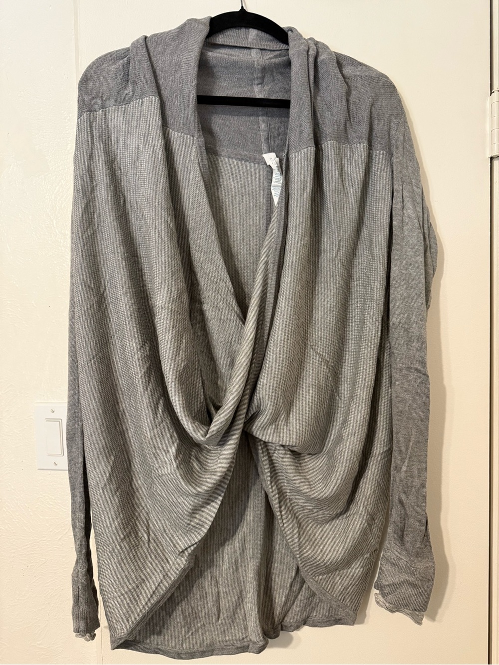 Lululemon Iconic Sweater Wrap Open-front Light Grey Size 8 - Picture 9 of 11
